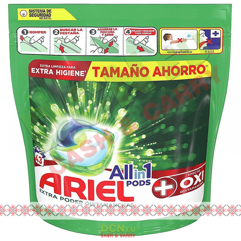 ARIEL DETERGENT CAPSULE 43BUC OXI POWDER